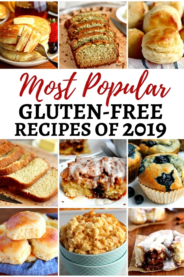 photo collage of most popular gluten-free recipes of 2019