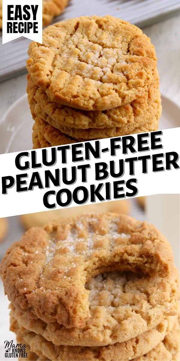 gluten-free peanut butter cookies Pinterest pin 2