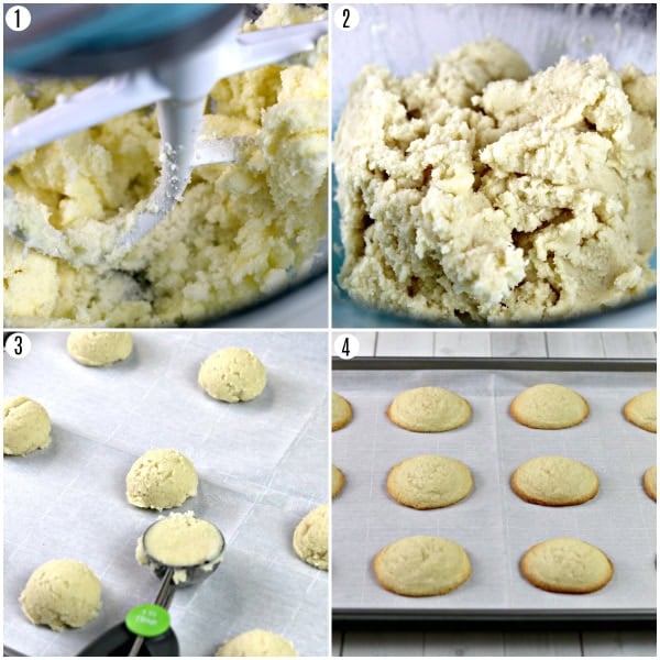 gluten-free sugar cookie recipe steps photos collage