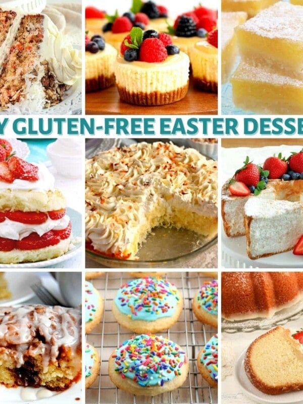 gluten-free Easter desserts photo collage