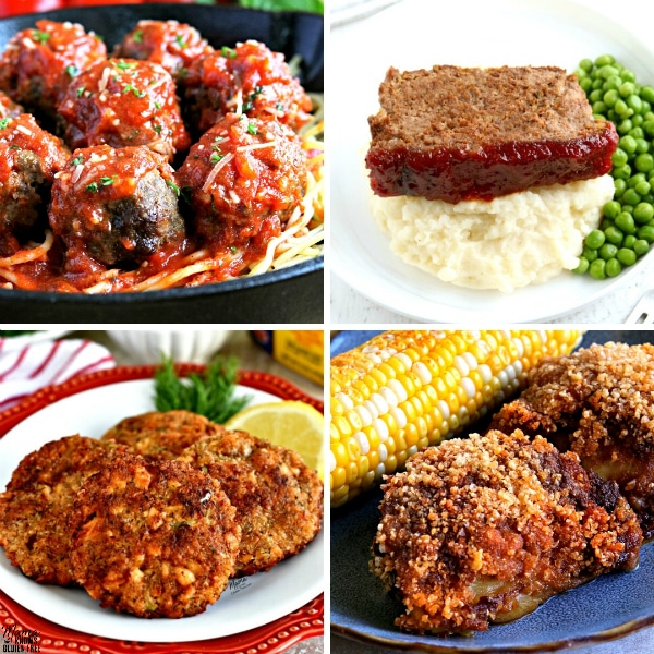 gluten-free dinner recipe photo collage