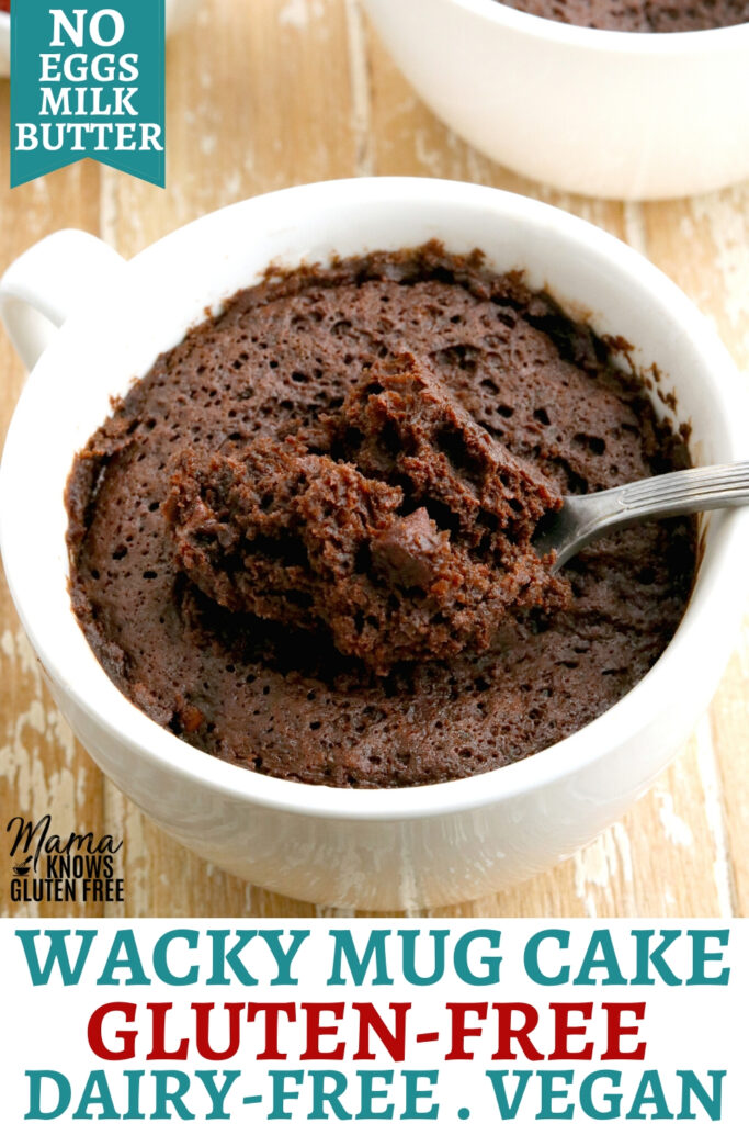 gluten-free chocolate mug cake Pinterest pin 1