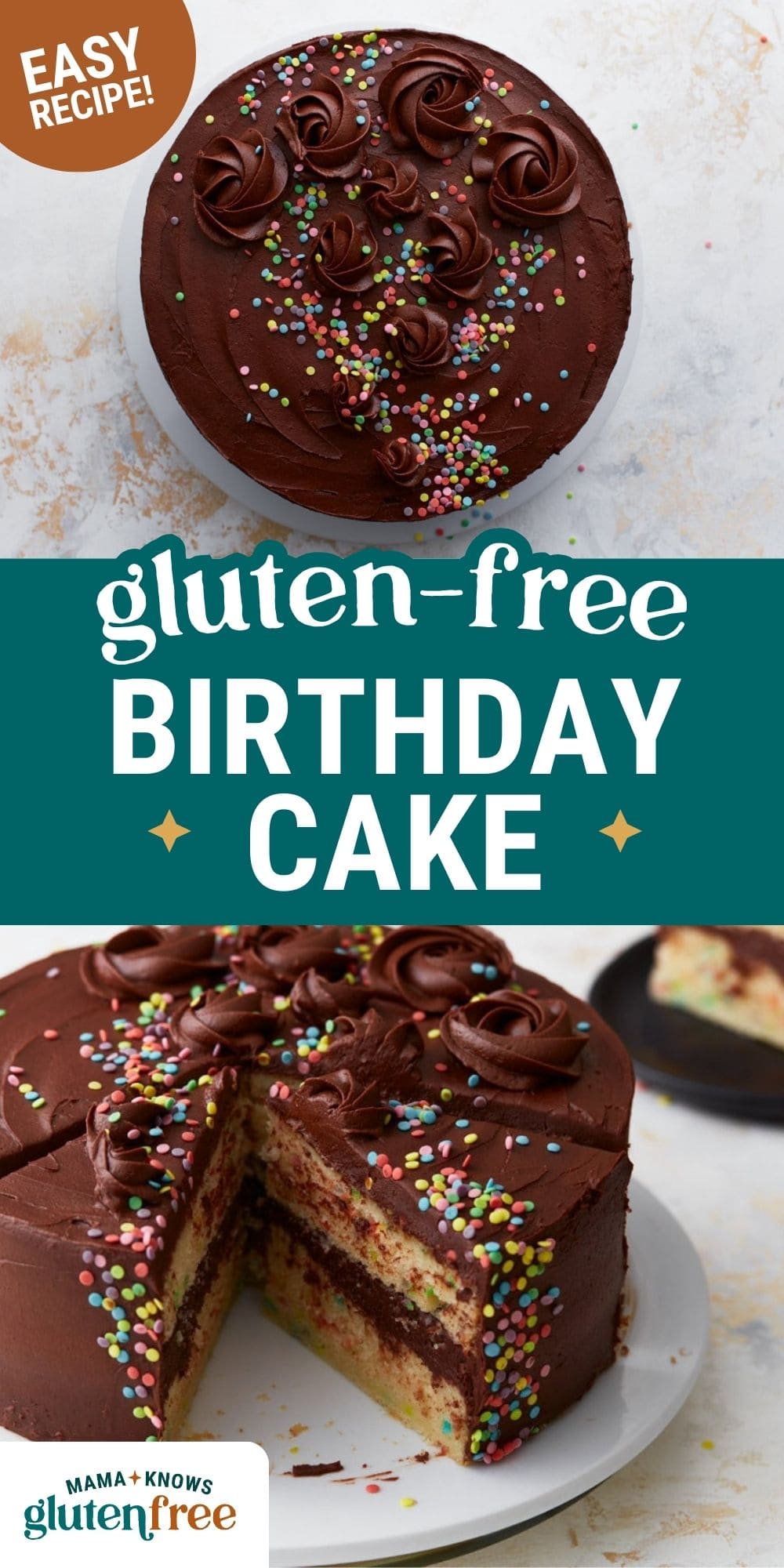 gluten free birthday cake pin image