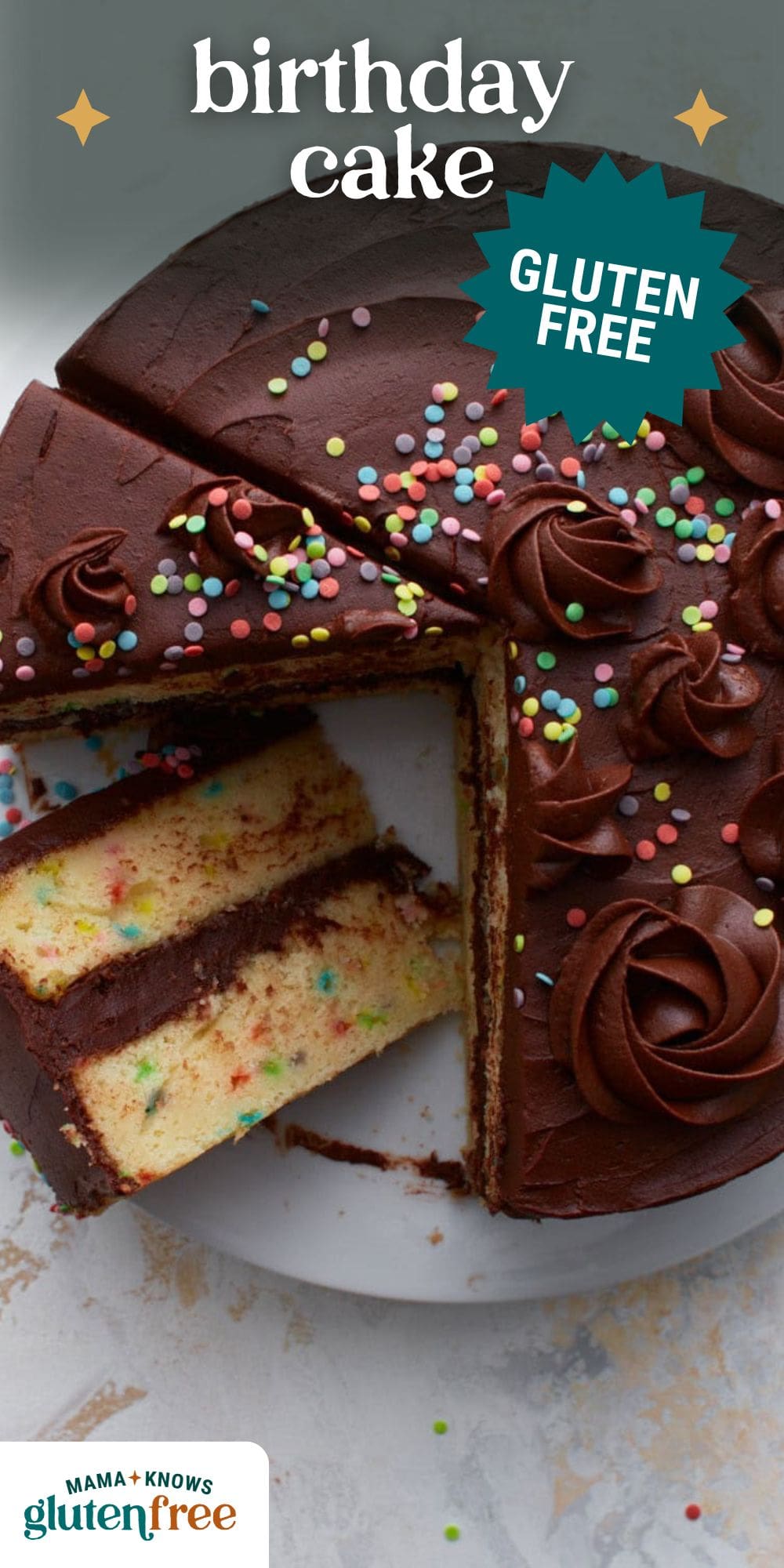 gluten free birthday cake pin image