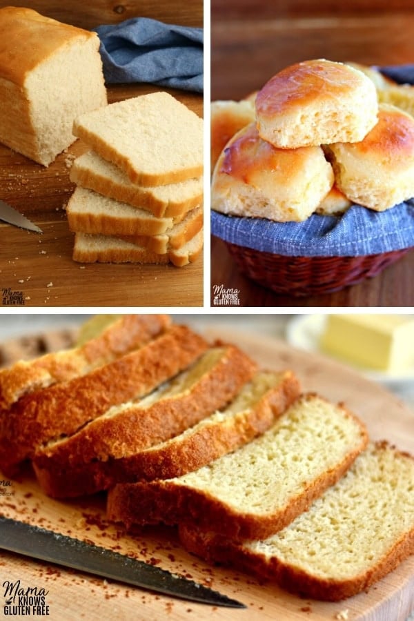 gluten-free bread recipe collage