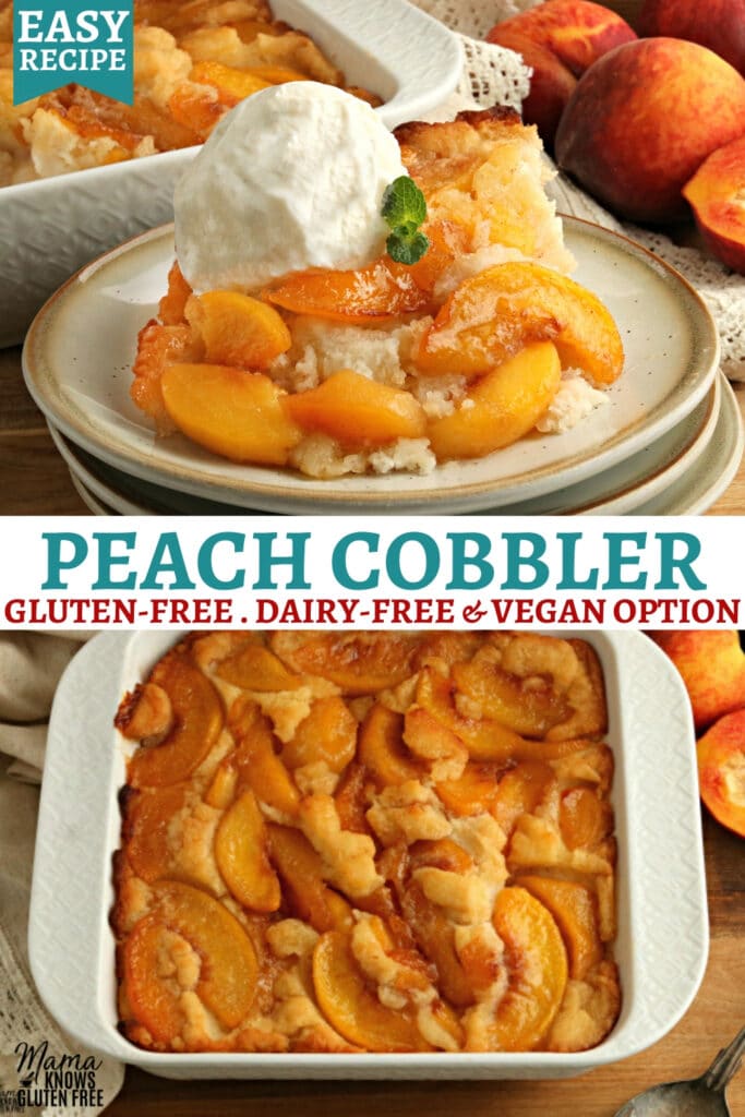 gluten-free peach cobbler Pinterest pin 2