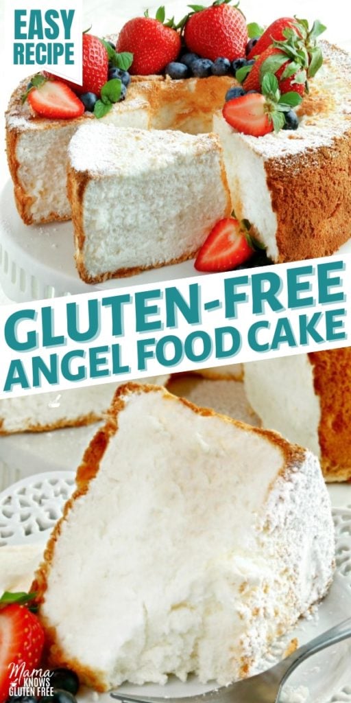 gluten-free angel food cake Pinterest pin 3