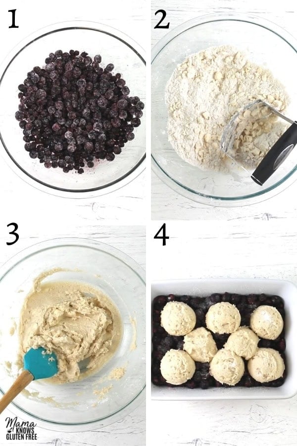 gluten-free blueberry cobbler recipe steps