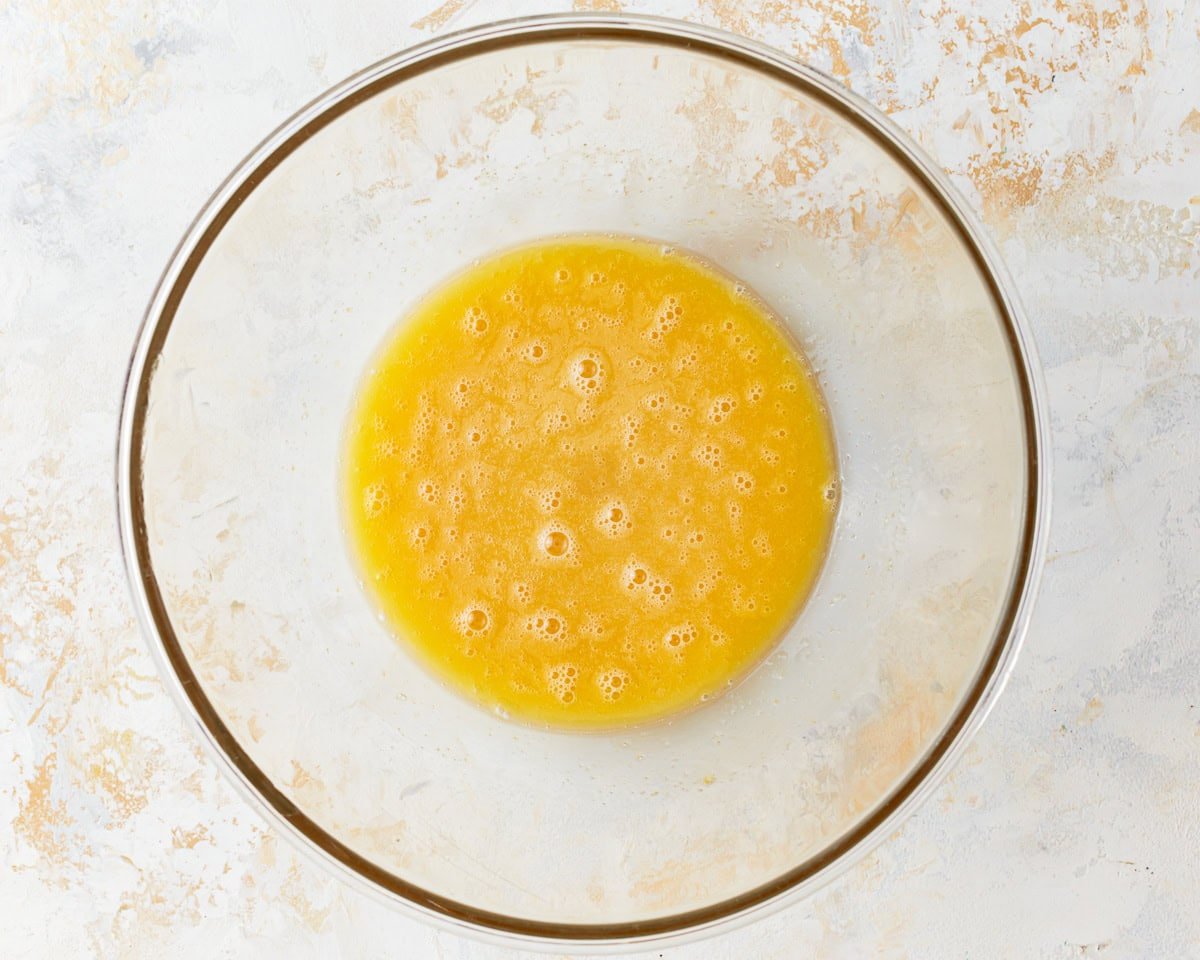 eggs in a glass bowl.