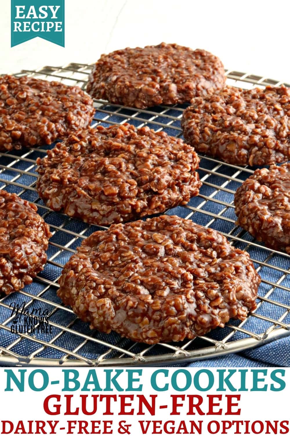 gluten-free no-bake cookies Pinterest pin 1