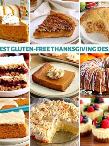 gluten-free Thanksgiving desserts photo collage