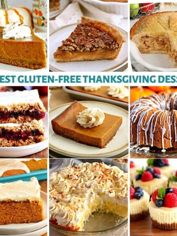 gluten-free Thanksgiving desserts photo collage