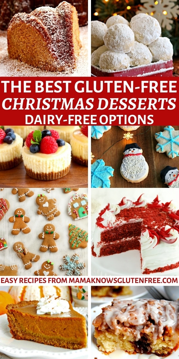 the best gluten-free Christmas desserts Pinterest pin
