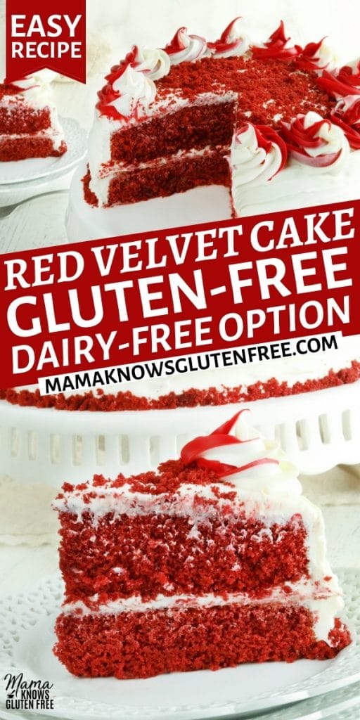 gluten-free red velvet cake Pinterest pin 1n