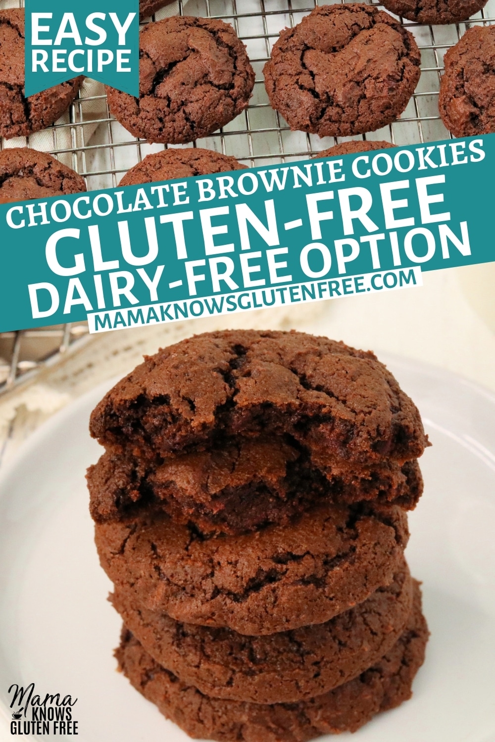 gluten-free chocolate cookies Pinterest pin