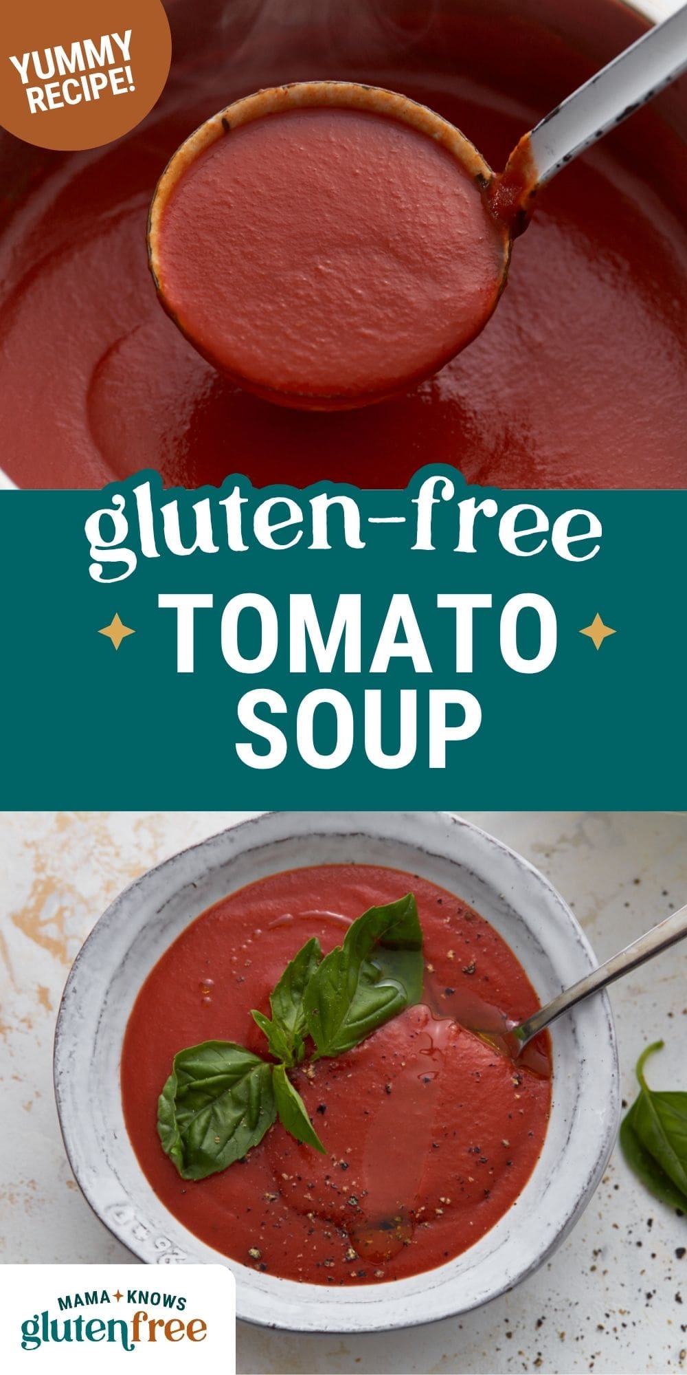 gluten-free tomato soup pin image