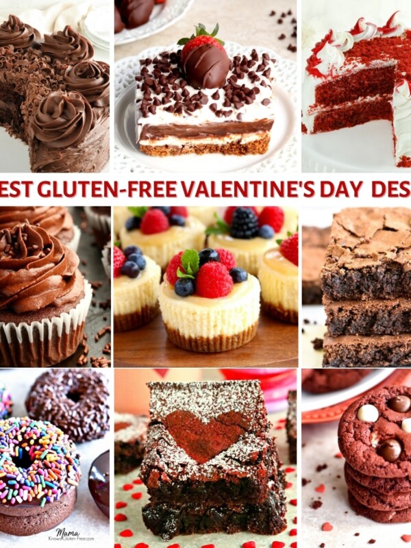 gluten-free Valentine's Day dessert recipes photo collage