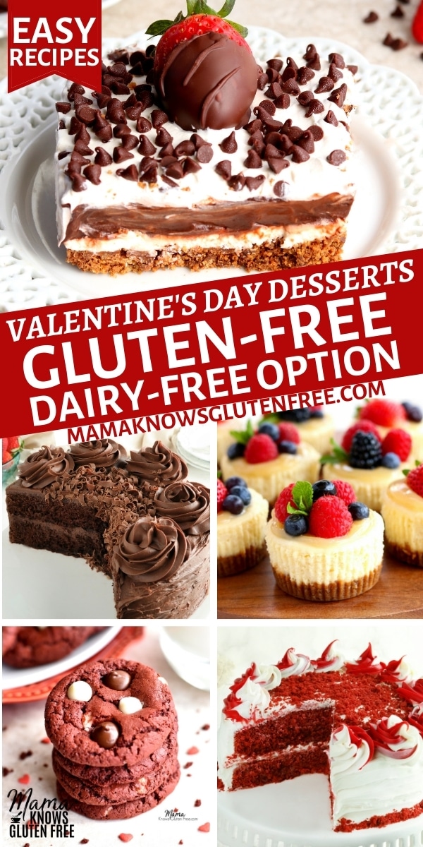 gluten-free Valentine's Day dessert recipes Pinterest pin