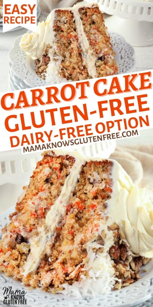 gluten-free carrot cake Pinterest pin 1na