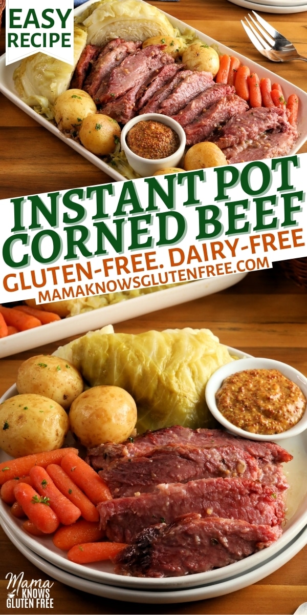 Instant Pot Corned Beef and Cabbage Pinterest pin 1n