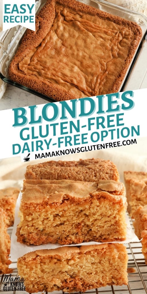 gluten-free blondies Pinterest pin