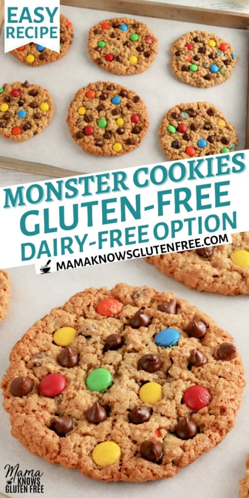gluten-free monster cookies Pinterest pin 1n