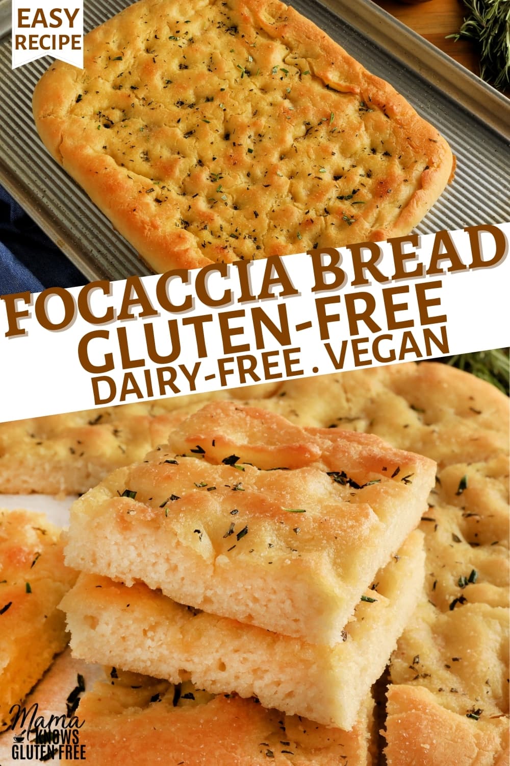 gluten-free focaccia bread Pinterest pin 2