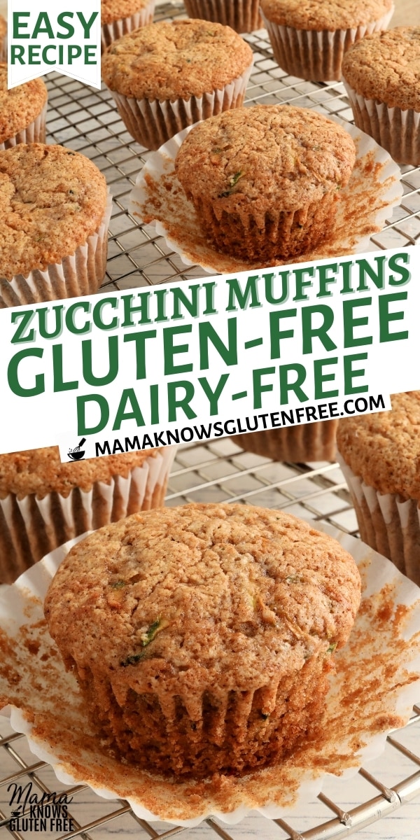 gluten-free zucchini muffins Pinterest pin 1n