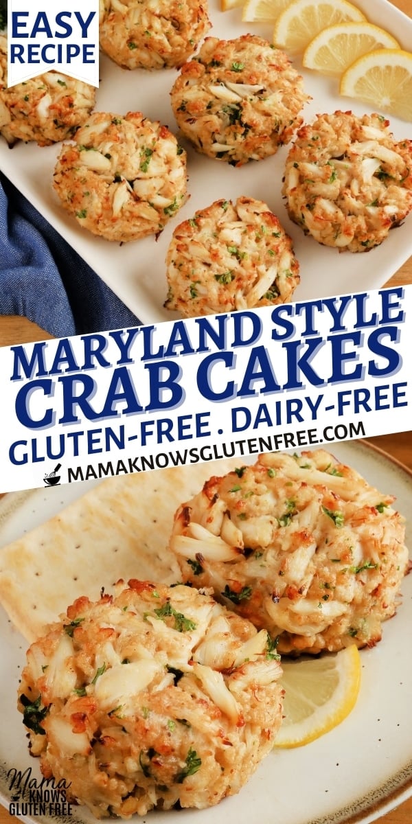 gluten-free crab cakes Pinterest pin 1n