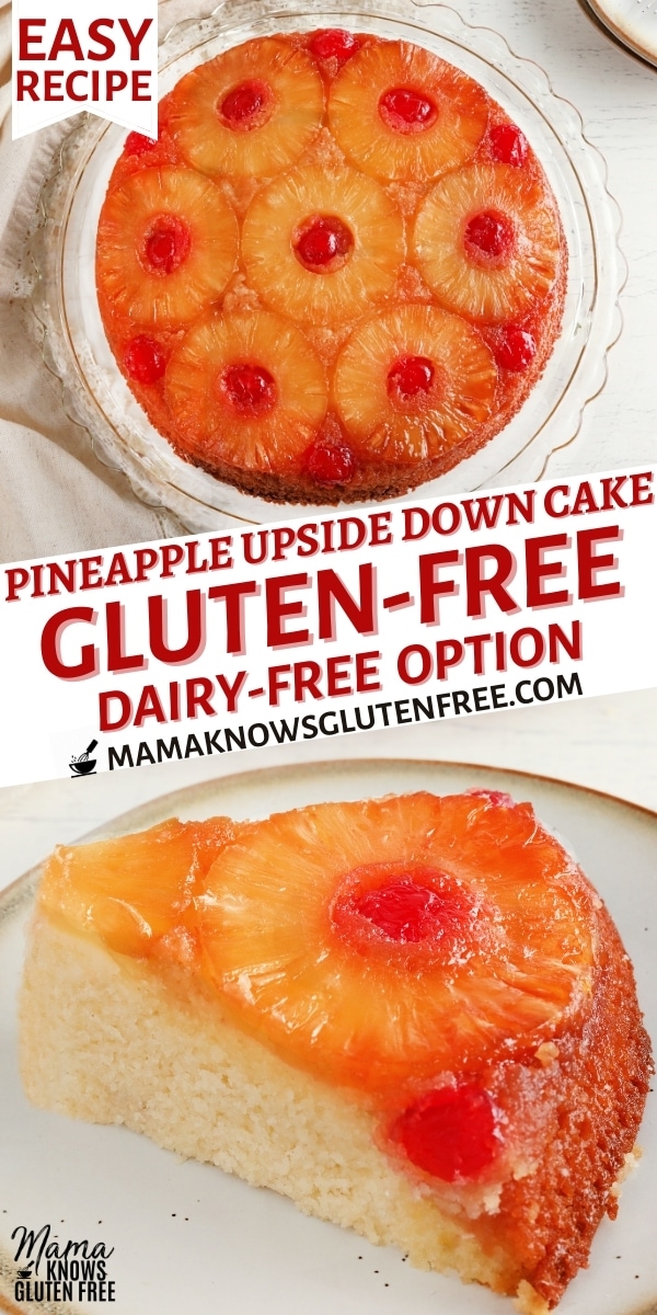 gluten-free pineapple upside down cake Pinterest pin 1n