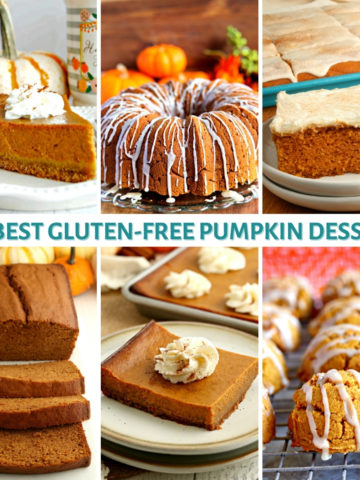 gluten-free pumpkin desserts recipe collage