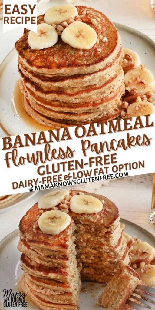 banana oatmeal pancakes Pinterest pin n3