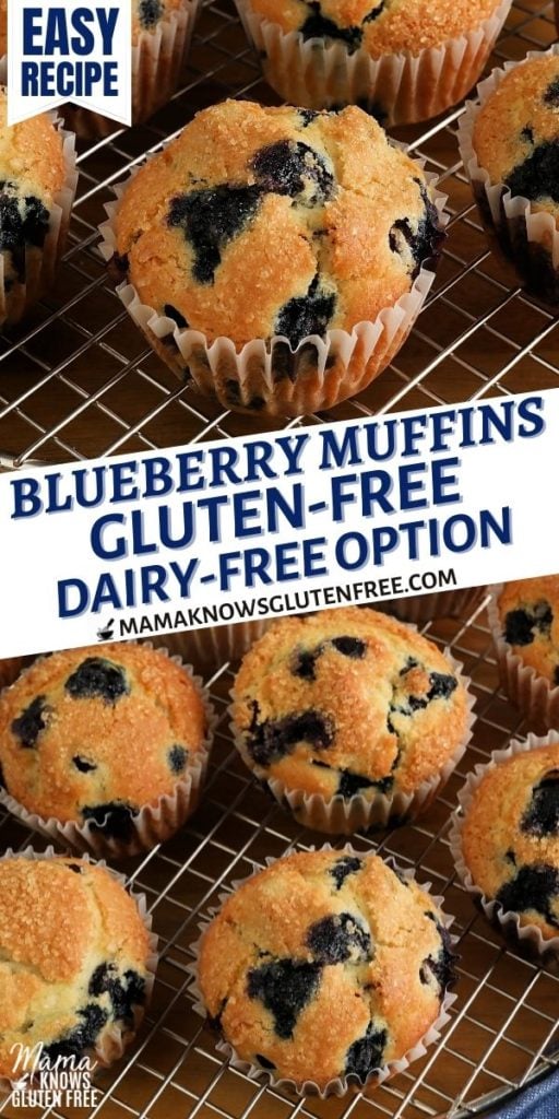 easy gluten-free blueberry muffins Pinterest pin 1n