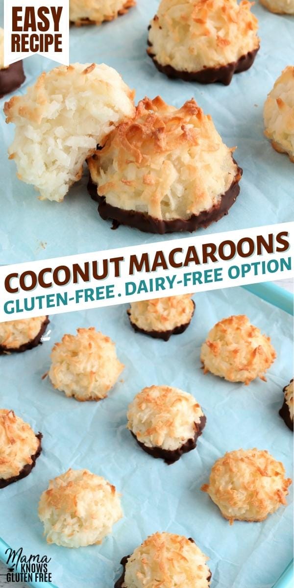 gluten-free coconut macaroon cookies Pinterest pin 1n