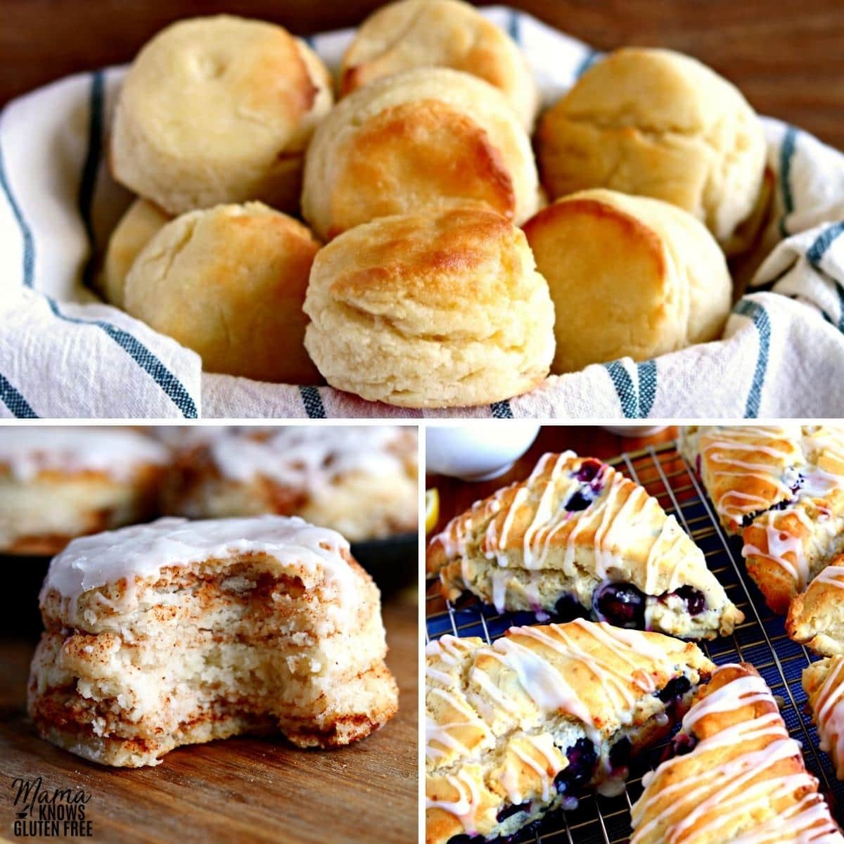 gluten-free biscuit recipes photo collage