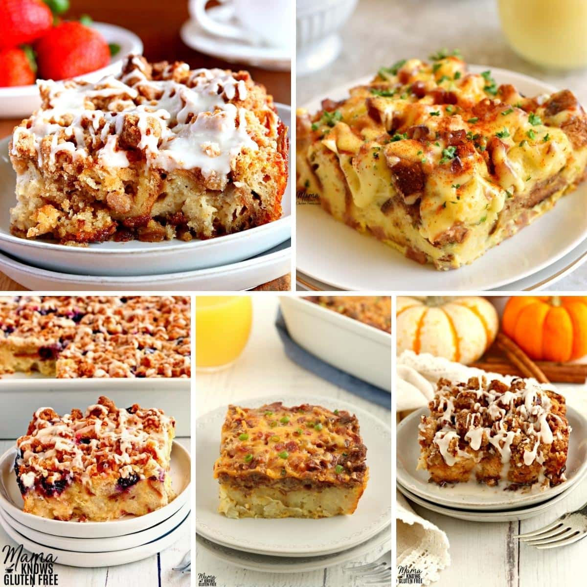 gluten-free breakfast casseroles photo collage