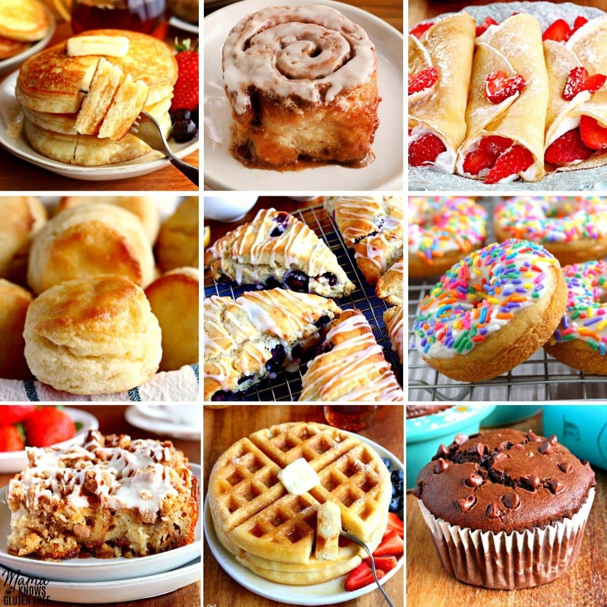 gluten-free brunch recipes photo collage