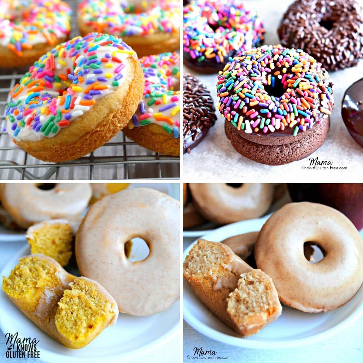 gluten-free donuts recipes photo collage