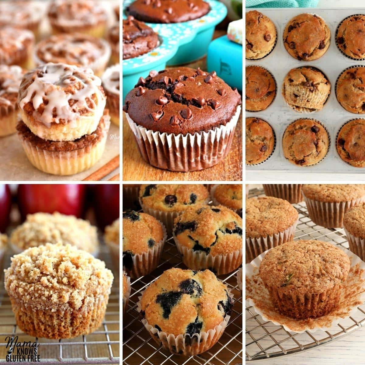 gluten-free muffin recipes photo collage