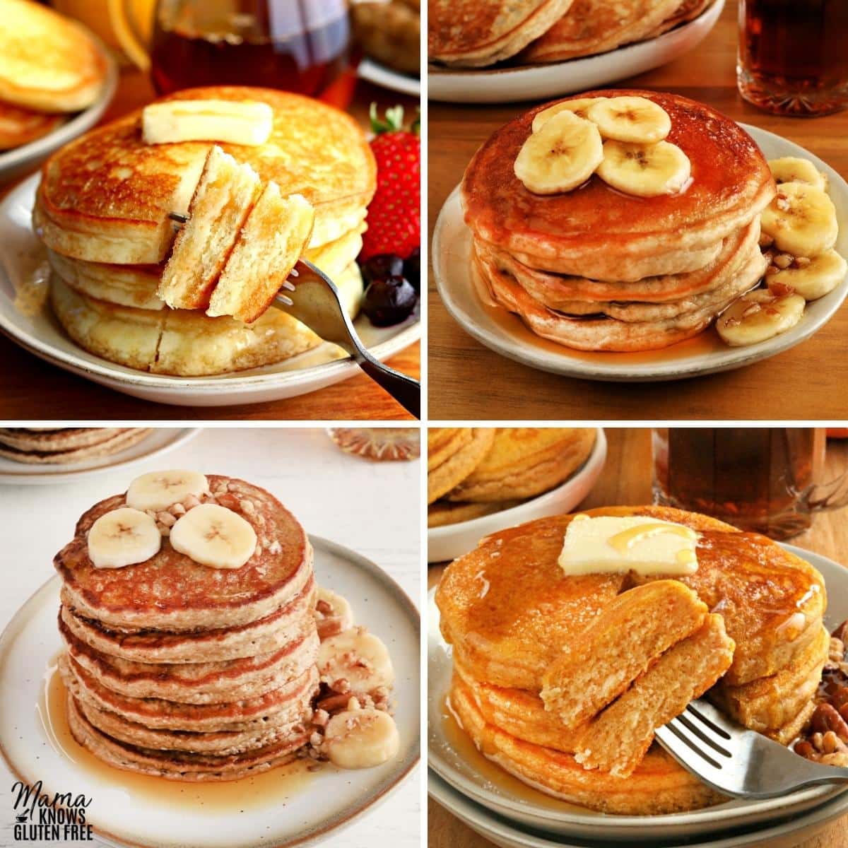 gluten-free pancake recipes photo collage