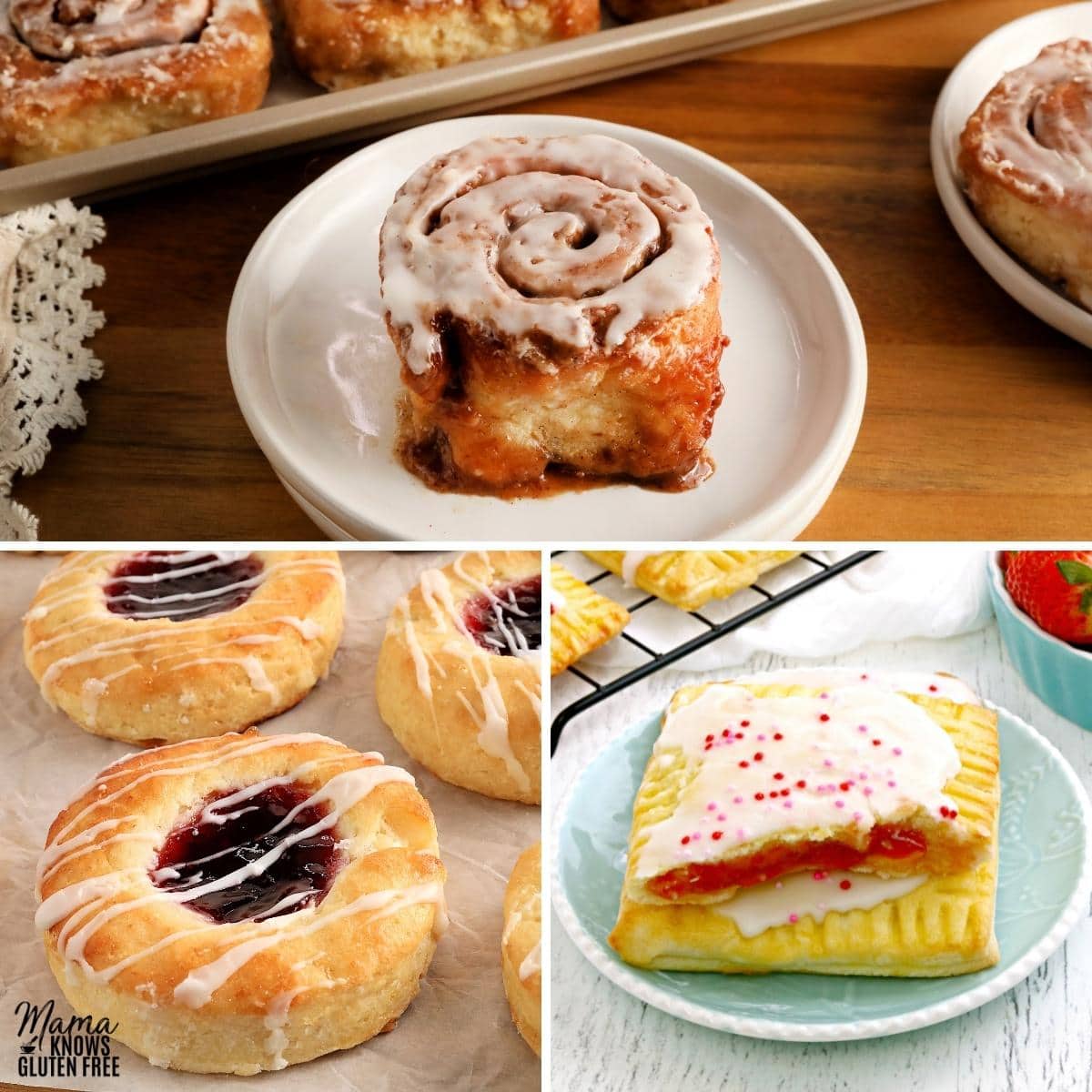 gluten-free pastries photo collage