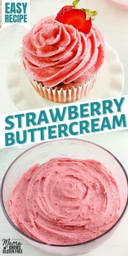 strawberry frosting Pinterest pin 1n