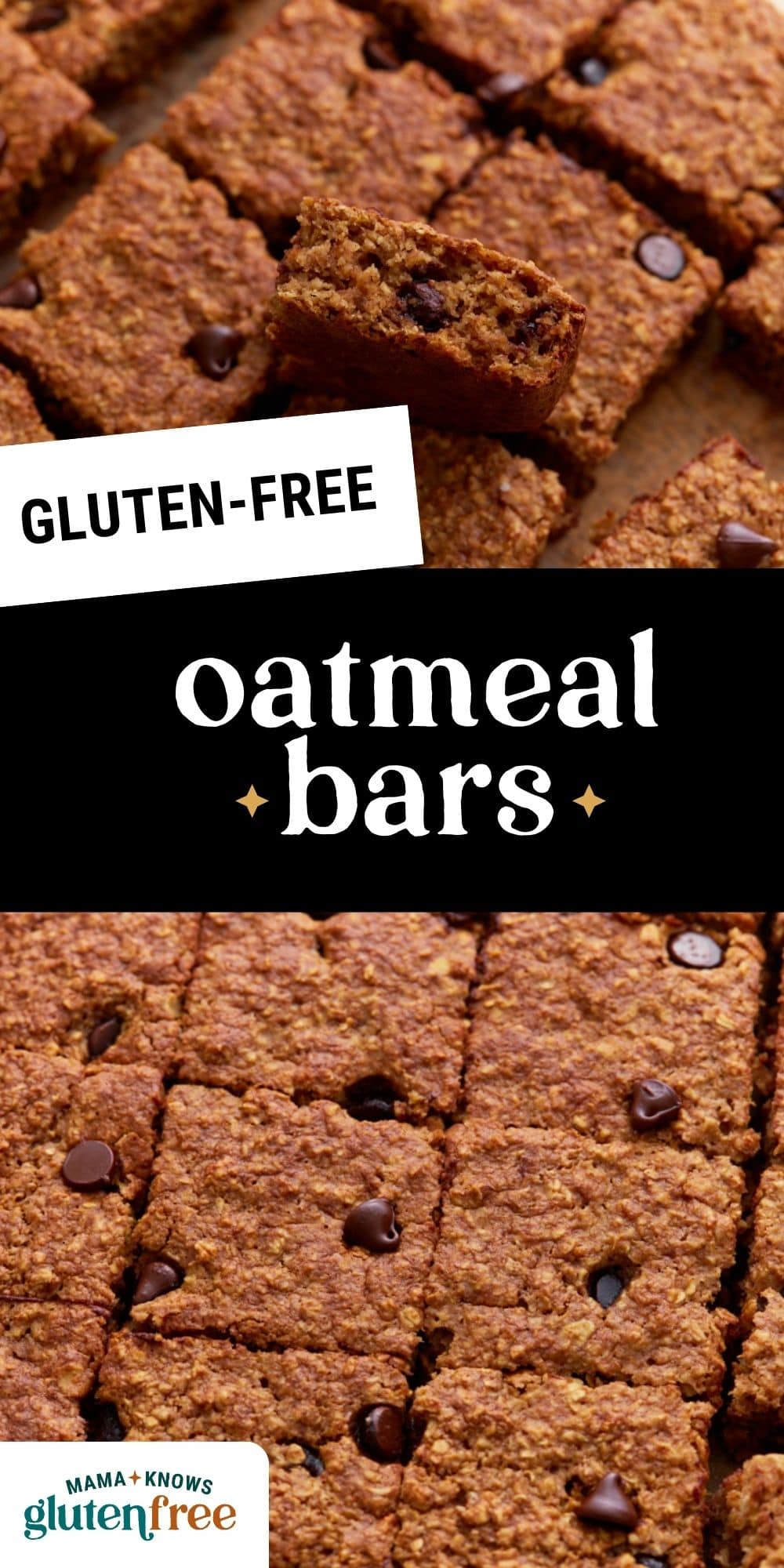 gluten free oatmeal bars pin image