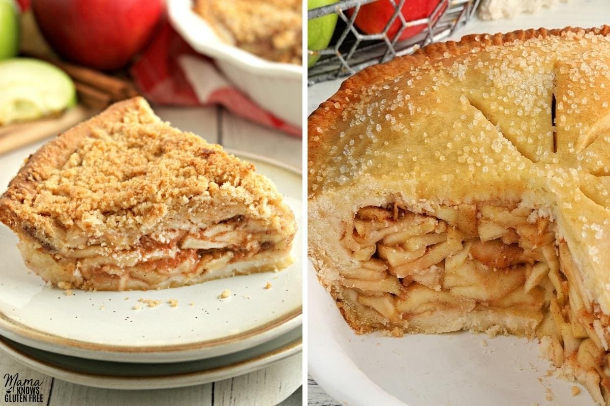 gluten-free apple pie photo collage