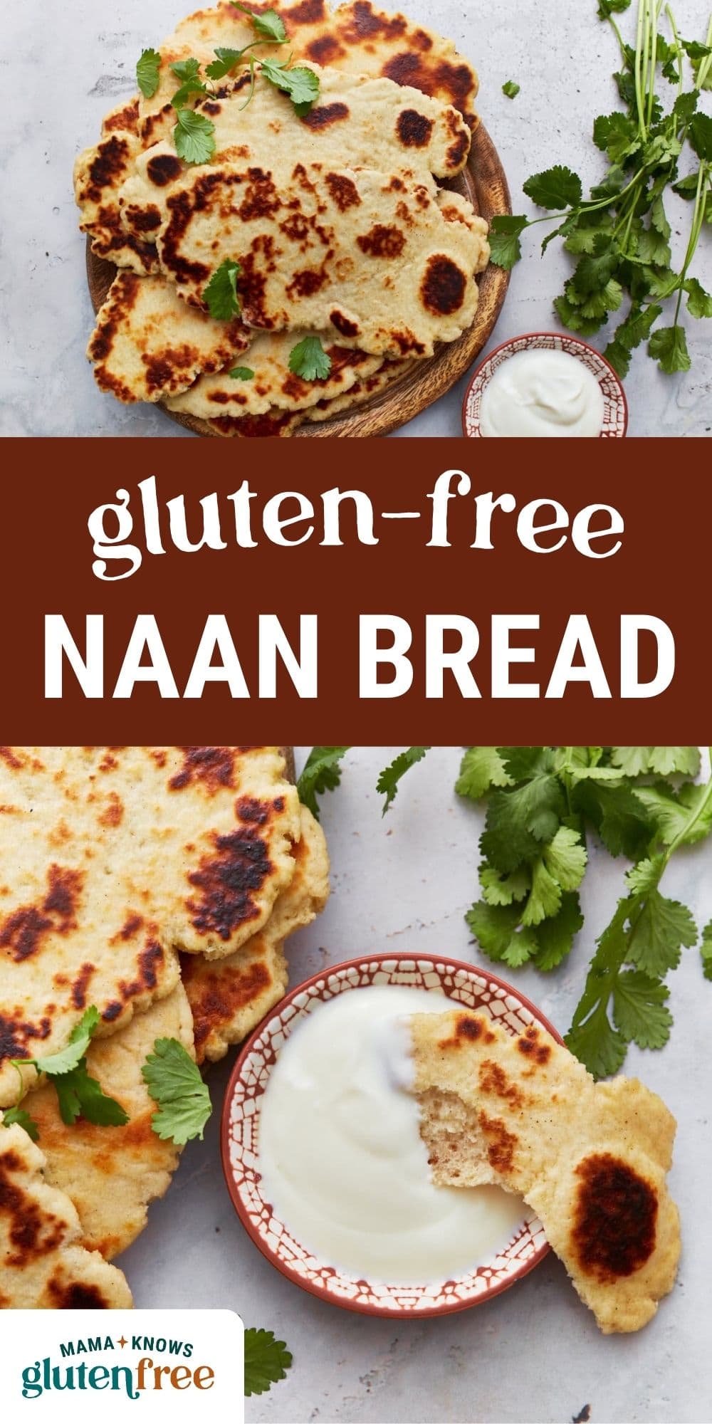 gluten-free naan bread pin image
