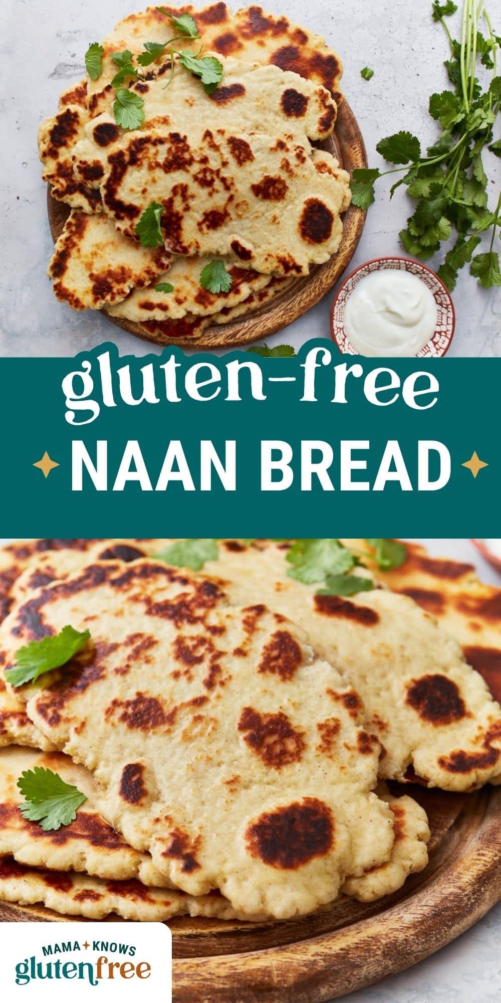 gluten-free naan bread pin image