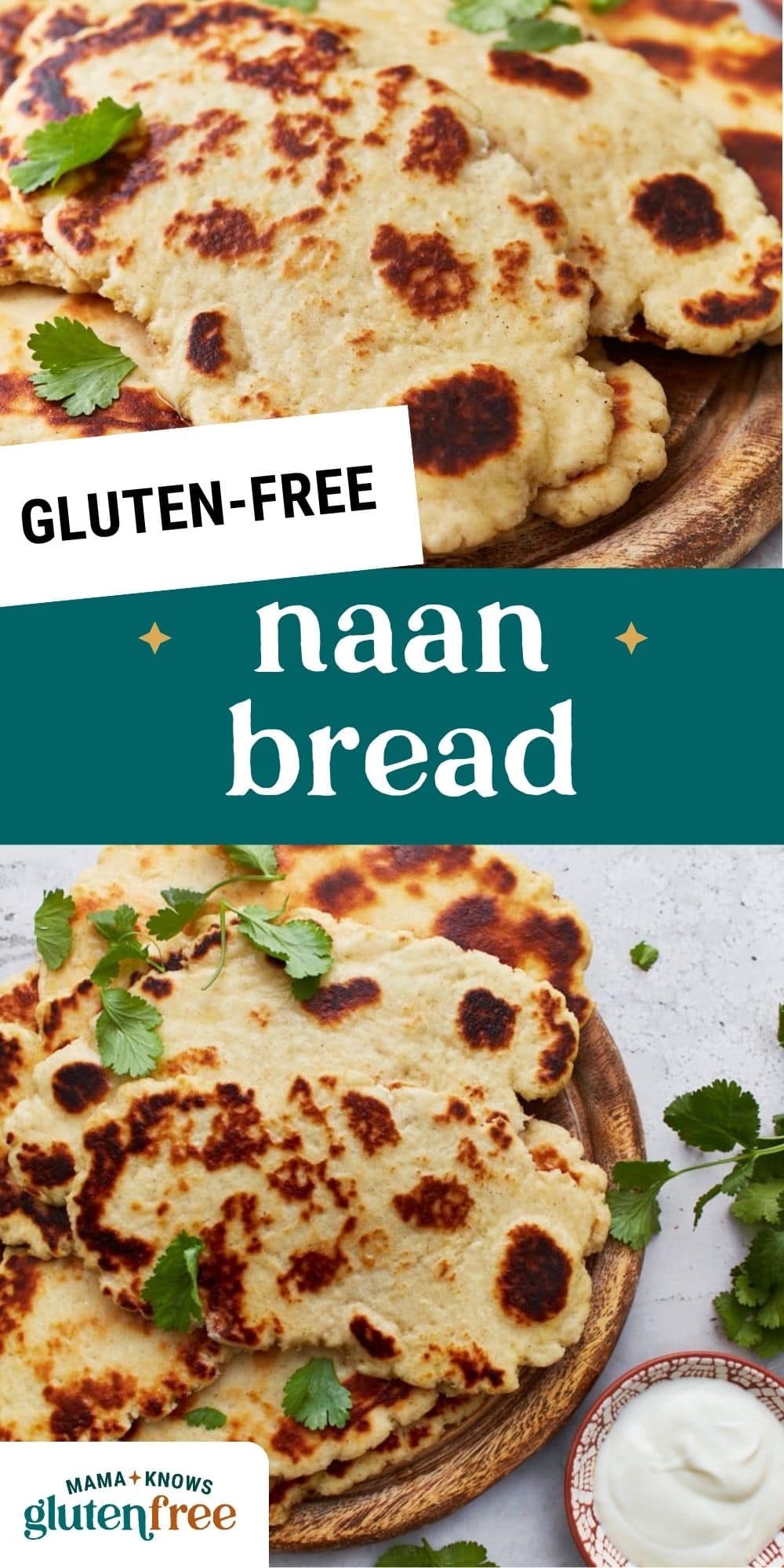 gluten-free naan bread pin image
