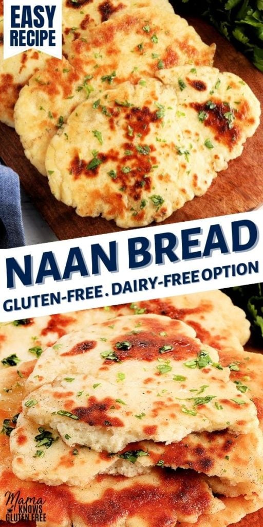 gluten-free naan bread Pinterest pin