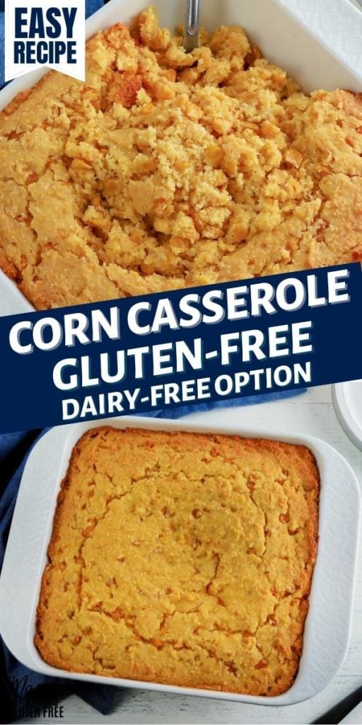 gluten-free corn casserole Pinterest pin