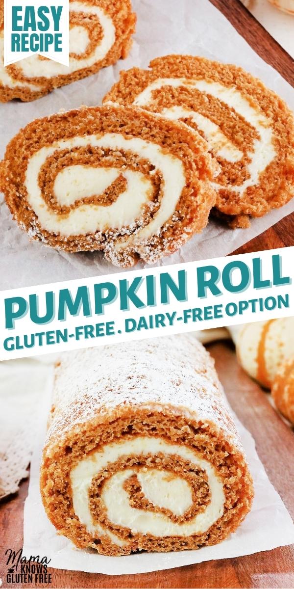 gluten-free pumpkin roll Pinterest pin